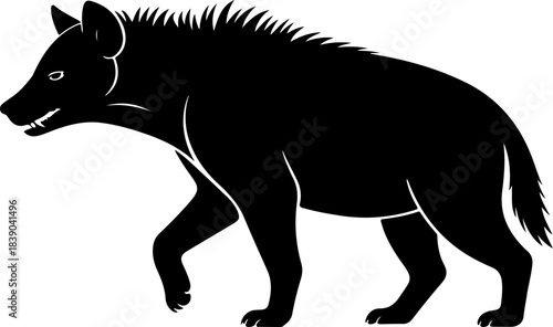 Hyena silhouette vector illustration