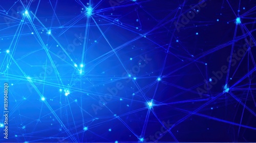 Wallpaper Mural A vibrant, abstract image featuring interconnected lines and glowing points against a deep blue background, evoking a sense of technology and connectivity. Torontodigital.ca