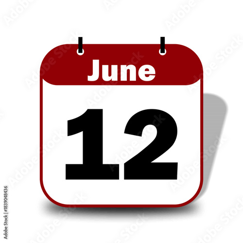 12 June Calendar Date