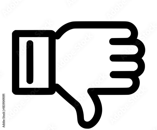 simple, universal symbol disapproval - Thumbs Down | Clean, isolated vector art for creative projects.