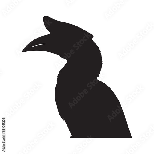  Mighty Crow silhouette: Bold beak, proud neck, poised flight through shadowy twilight sky
