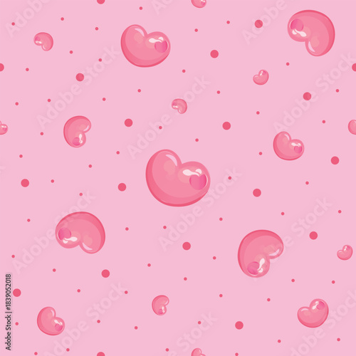 Valentine's Day Heart Pattern. Love Illustration Design