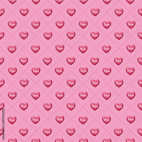 Valentine's Day Heart Pattern. Love Illustration Design