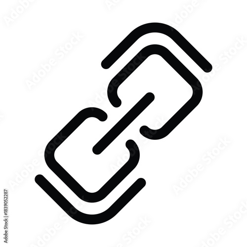 Outline URL link icon for web address, browser, and page locator.