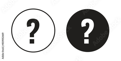 Question icon in simple flat trend modern graphic design abstract logotype element