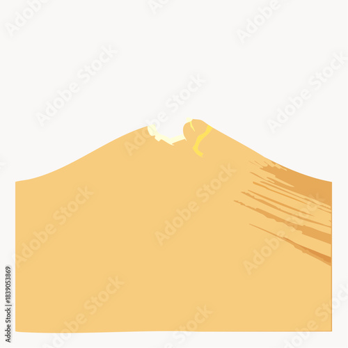 A serene desert landscape with a majestic sand dune and a warm sunny day