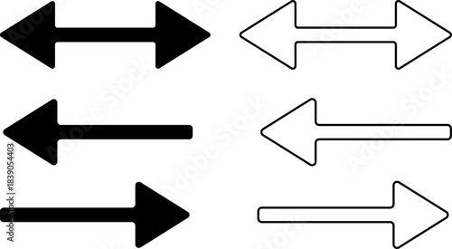 Flat Arrows, Exchange Vector Illustration