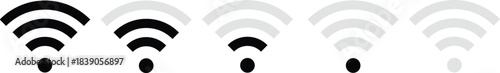 Wireless and wifi icon or wi-fi icon sign for remote internet access, Podcast vector symbol, vector illustration.Wi Fi icon vector set. wireless illustration sign collection. signal symbol.