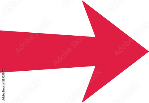 Bold red arrow for strong direction