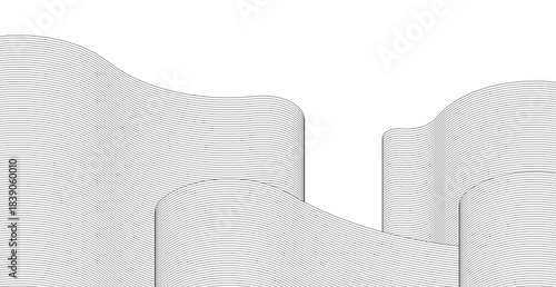 abstract wavy graphics 3d rendering	
