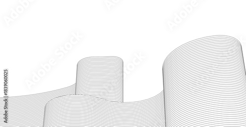 abstract wavy graphics 3d rendering	
