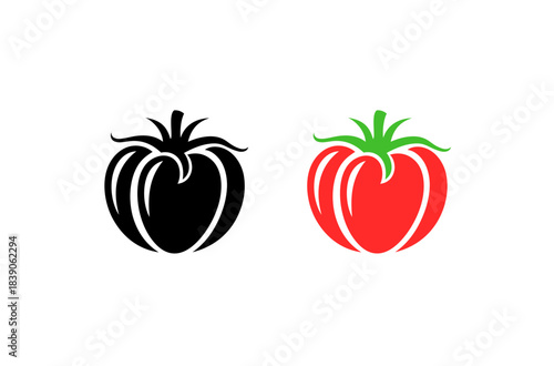 Tomato icon. Abstract vegetable