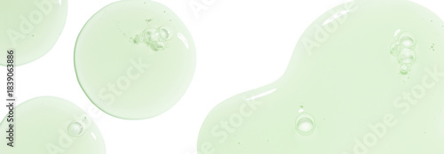 drops gel serum on a white background