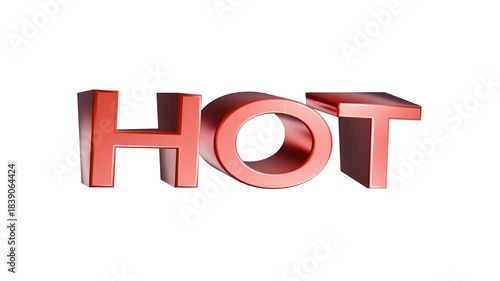 3D HOT text for trending offers, fast deals and attention-grabbing promo visuals