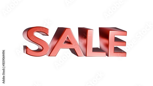 3D sale text for promotions and marketing visuals. Perfect for seasonal discounts and advertising campaigns