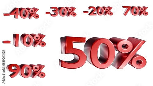 3D animated numbers for discounts, promotions, and special offers. Perfect for marketing videos, online stores, and social media campaigns