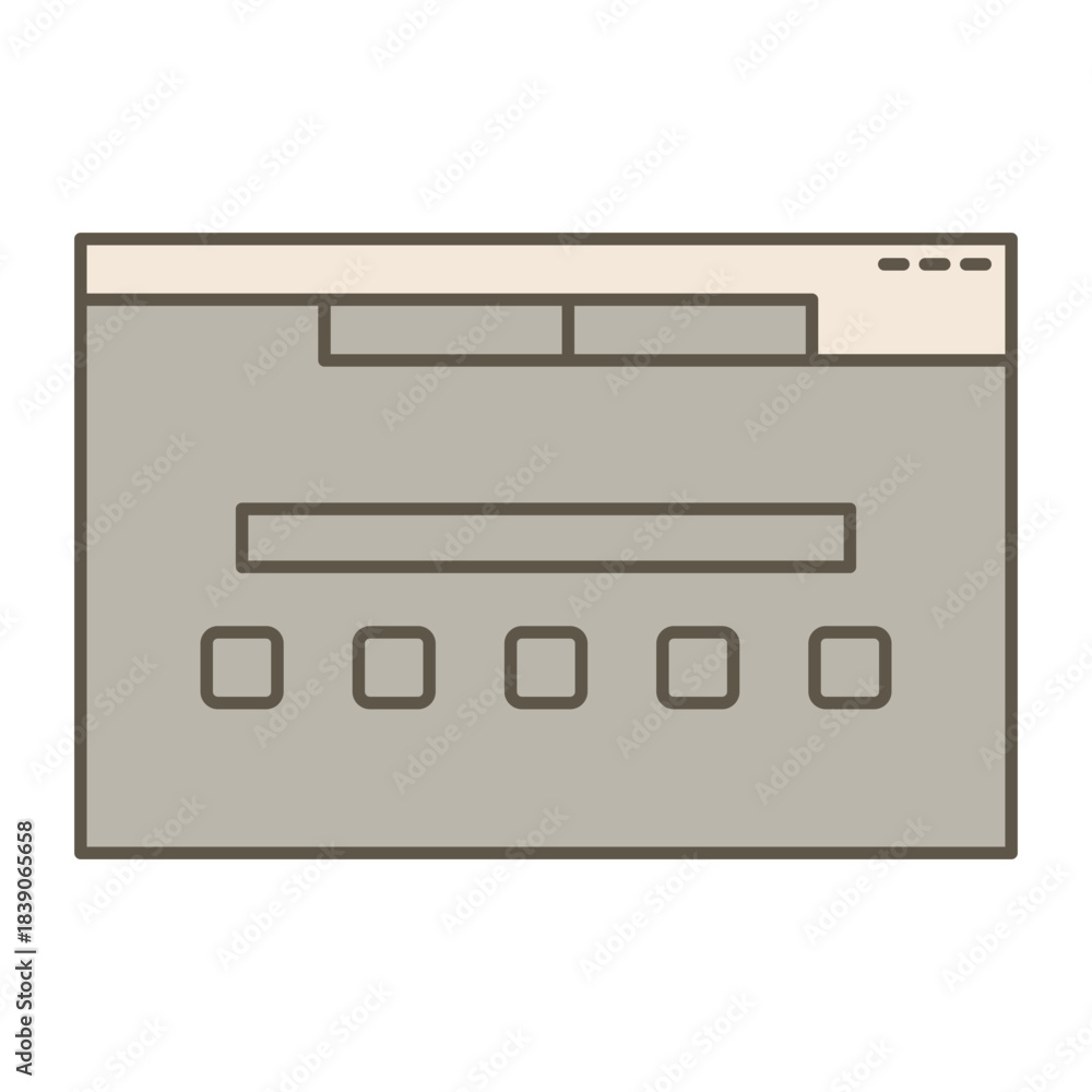 Fototapeta premium Browser Layout Svg Vector Illustration User Interface