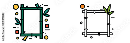 Creative bamboo frame design for various artistic projects