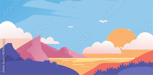 Stunning Panoramic Landscape Vista with Dramatic Sky Horizon