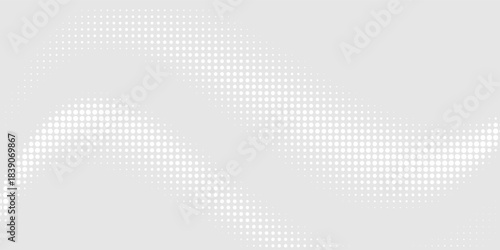 Dot white gray wave light technology texture background. Abstract big data digital concept.