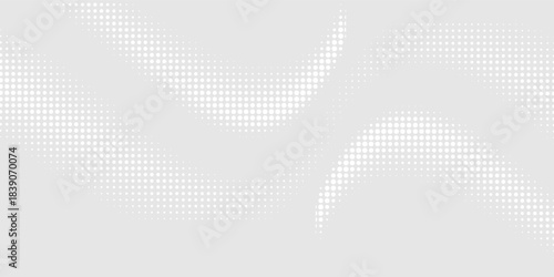 Dot white gray wave light technology texture background. Abstract big data digital concept.