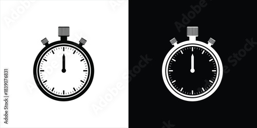 Stopwatch Icons Classic Timekeeping Devices for Various Applications