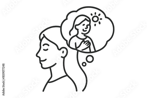 Woman recalling happy memory under bright sunshine