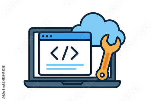 Cloud computing development and maintenance tools concept for technical support