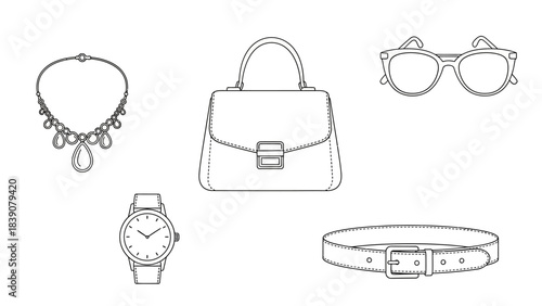 Vintage Accessories Collection – Classic Retro Fashion Icons & Antique Elements