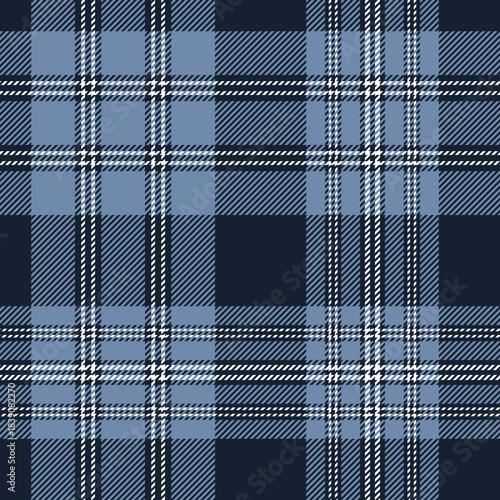beautiful plaid tartan navy blue white pattern. It is a seamless repeat plaid vector. Design for decorative,wallpaper,shirts,clothing,dresses,tablecloths,blankets,wrapping,textile,Batik,fabric,texture