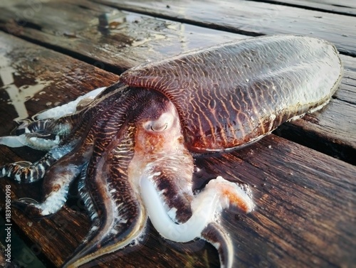  fresh cuttlefish from fishing game 