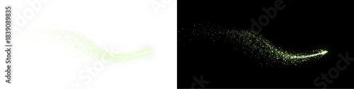 Glowing Green Comet PNG Overlay with Transparent Background