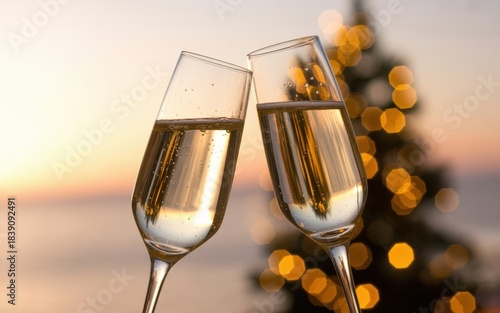 Champagne Celebration for New Year Party
