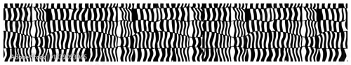 Abstract optical illusion background with wavy vertical black and white lines creating a hypnotic distortion effect