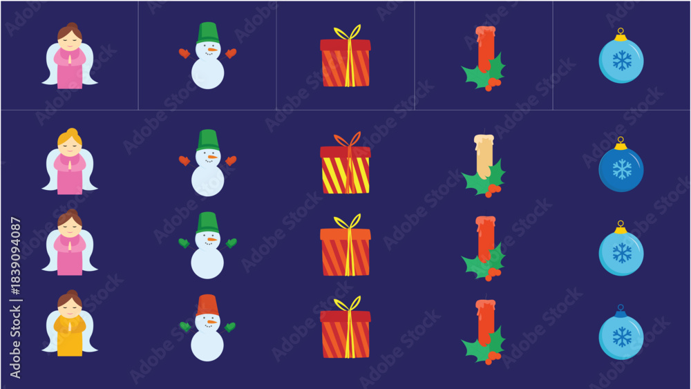 Fototapeta premium christmas icon set, christmas icon set, christmas icon set