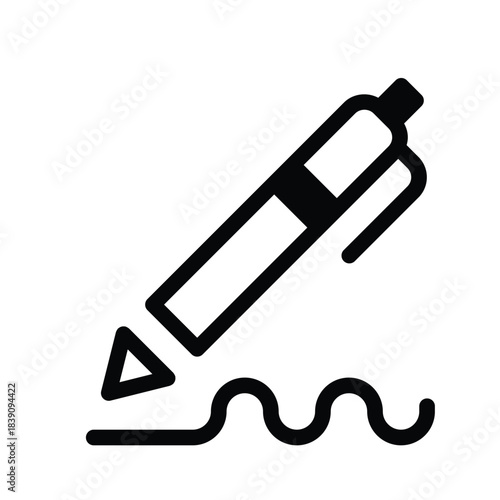 Outline pen icon to write, sign, note, or edit document.