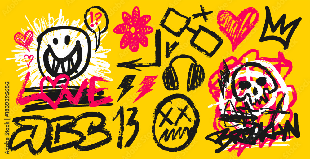 Obraz premium Grunge marker art