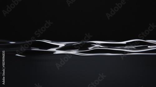 A black and white abstract image of water.