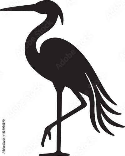 Simple Black Silhouette of a Flying Swallow or Frigate Bird