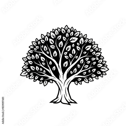 Majestic Tree Silhouette Nature Concept Art