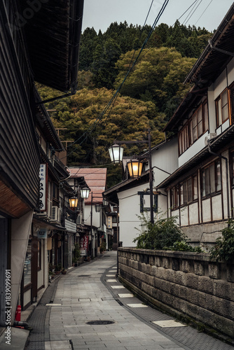 narrow street in the old town Japan