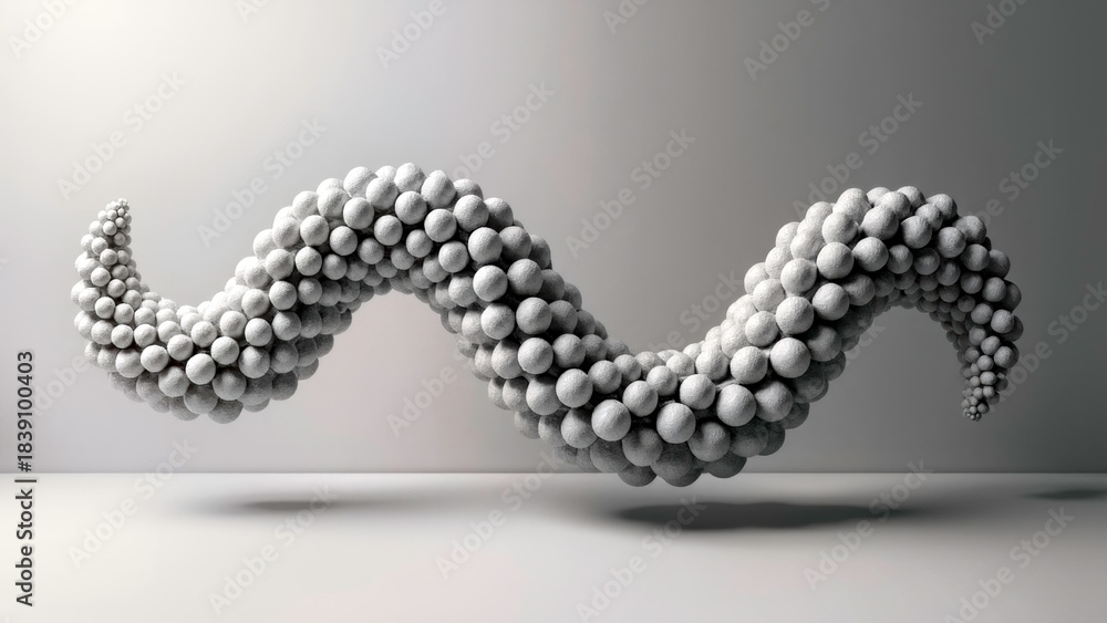 Obraz premium Silver Ball Serpentine Abstract Installation Art Picture