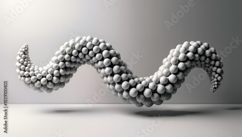 Silver Ball Serpentine Abstract Installation Art Picture