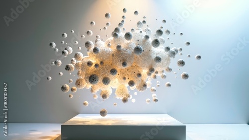 Abstract Art Drawing of Colorful Splashing Device