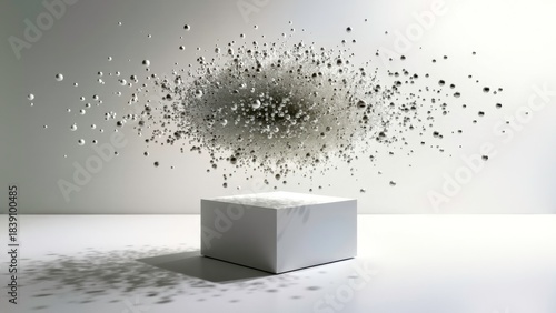 Abstract Art Drawing of Grey Light Diffusion Device