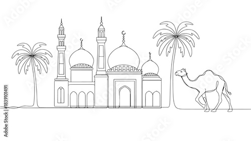 mosque  vector illustration