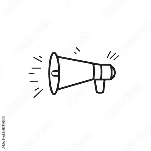 megaphone on white background