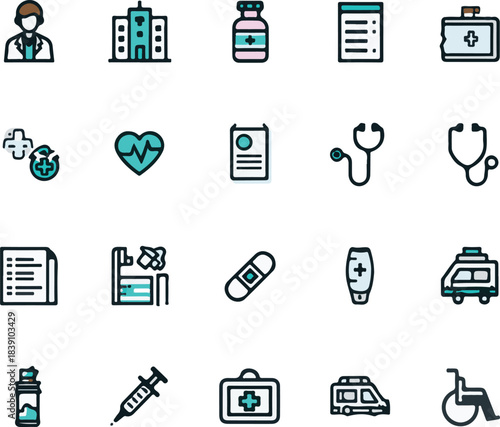 set of medical icons 