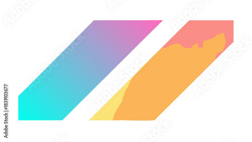 Vibrant Gradient Diagonal Stripes Logo Design