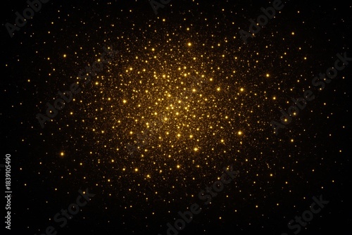 Festive gold glitter on the black background.